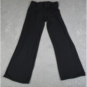 Skims Lounge Pants Womens M Black Jersey Waistband Relaxed Straight Leg Stretch